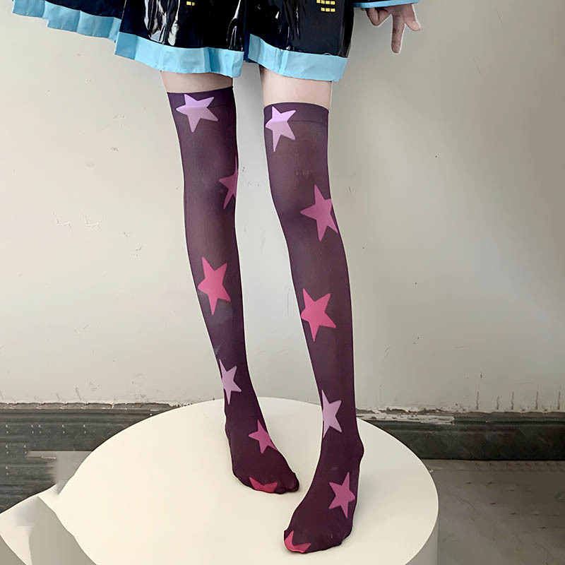 Fashion Thigh High Stockings Star Pattern Over-Knee Socks